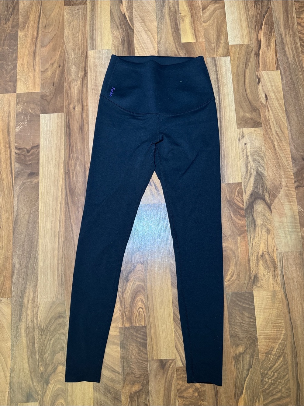 Fanka Black High-Rise Leggings with Supportive Waistband